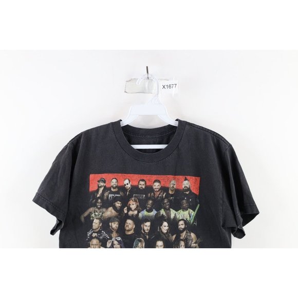 Vintage Y2K WWE Boys Large Faded WWE Live Smackdown Raw Wrestling T-Shirt Black - Picture 2 of 9